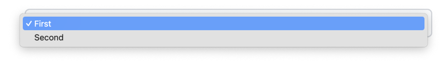 Example of of result of the Select Component